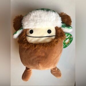 Original Squishmallows - 7.5" Benny the Bigfoot w/Trapper Hat - BRAND NEW!